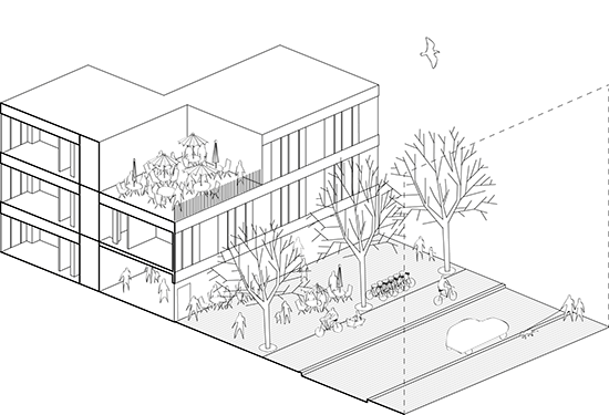 Solvangkvarteret relation between housing and urban space