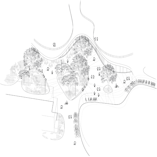Mountain Man Aalto University axo drawing