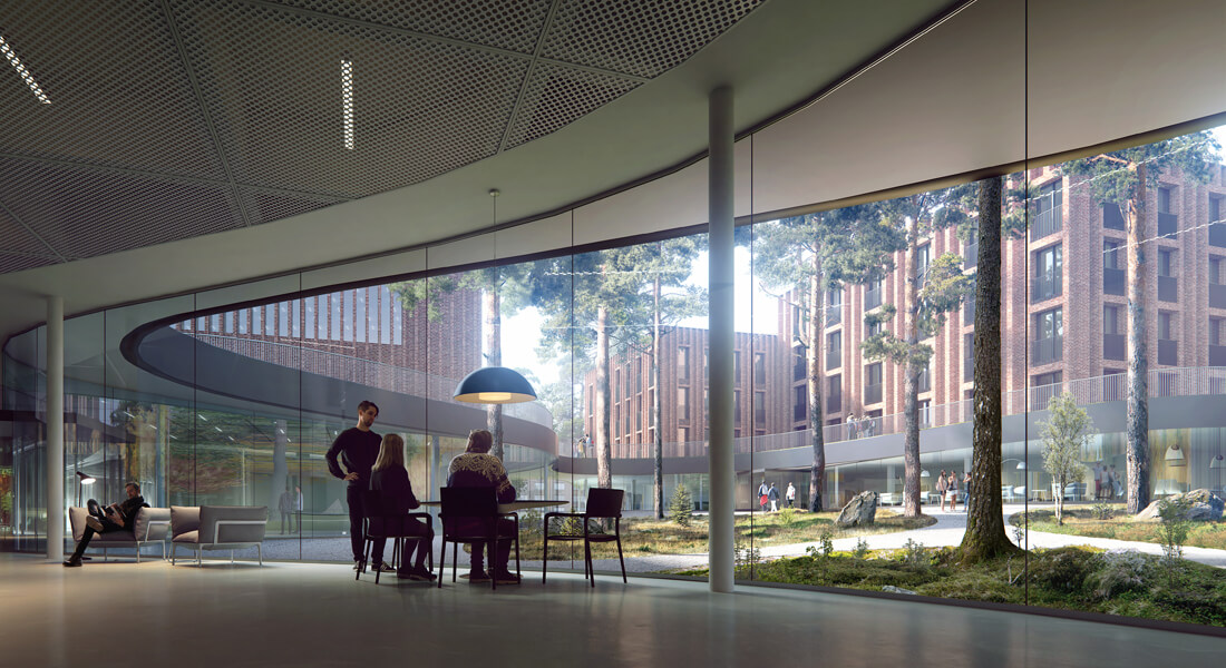 Mountain Man Aalto University courtyard