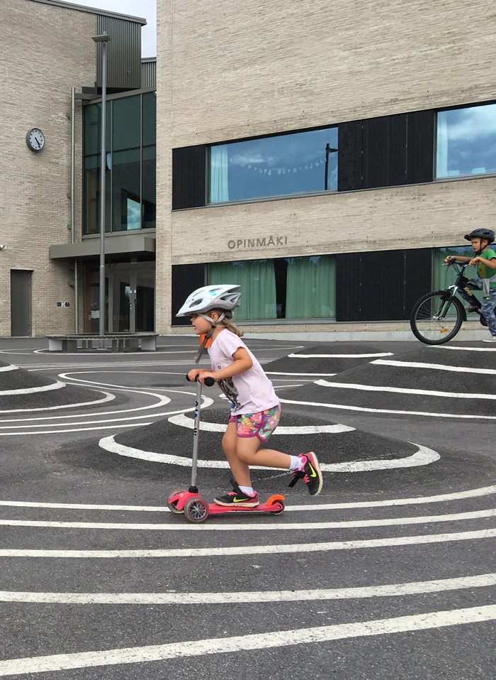 Opinmäki playing kids biking Opinmäki playing kids biking