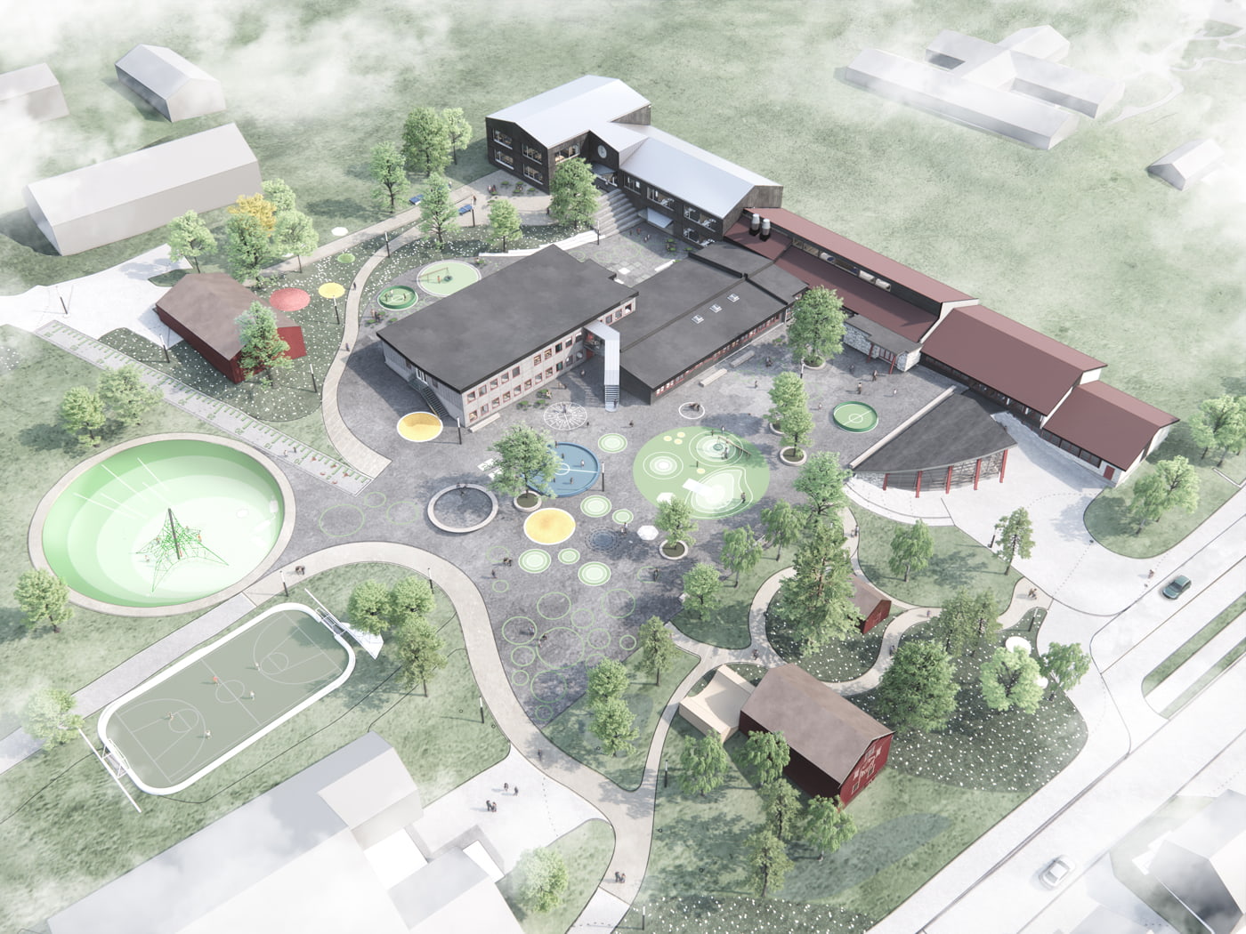 Birdseye view of Hemsedal Central School