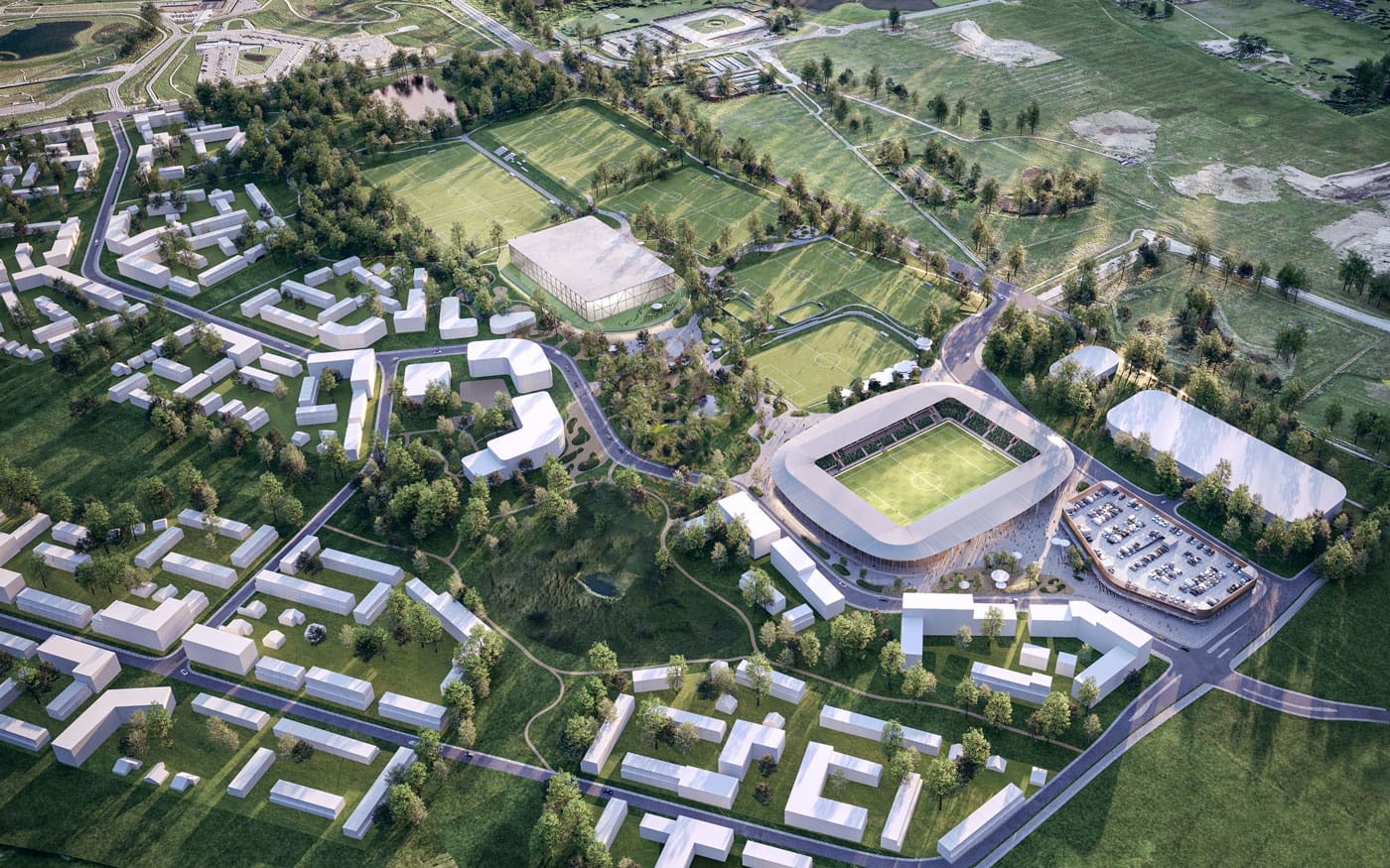 Favrholm Stadionkvarter Aereal
